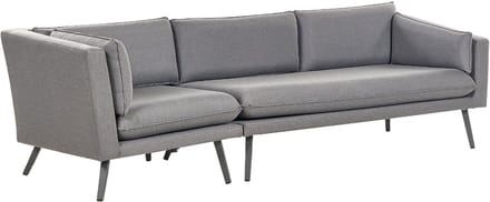 LORETELLO - Tuinbank 3-zits - Grijs - Links - Polyester