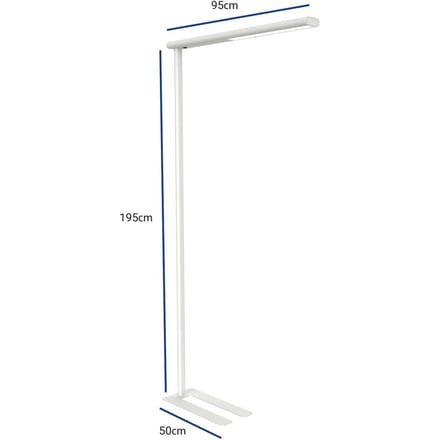 MAULjet LED-vloerlamp, direct/indirect licht, vermogen 51 W, 2617/3218 lm, wit