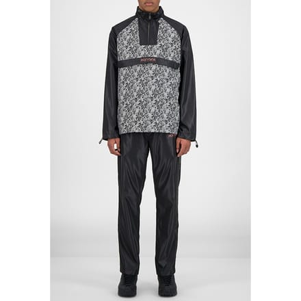 Daily Paper Grey Leaves Black Hole Jacket Maat: S | Regenjassen Outlet | Unisex | Grijs