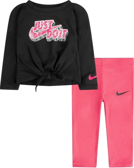 Nike - Meisjes - Geknoopte Legging Set - Multicolour/Roze/Zwart - Maat 80-86