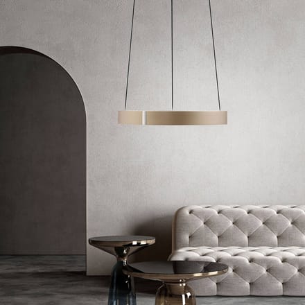 LED hanglamp PURE E-Clipse, brons, Ø 50 cm, CCT
