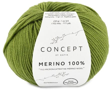 Katia Concept Merino 100% - 88 grasgroen - Wol Garen