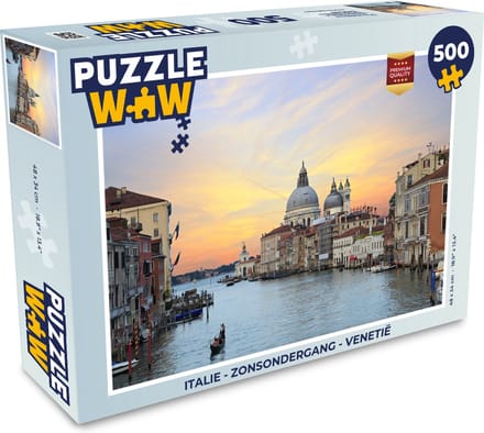 Puzzel Italie - Zonsondergang - Venetië - Legpuzzel - Puzzel 500 stukjes