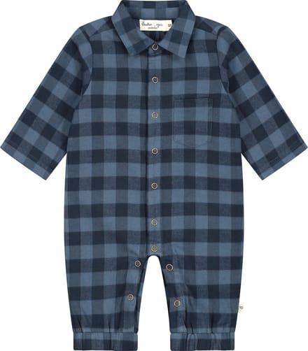 Smitten Organic - Baggy Overall Boxpak-  China Blue - Maat(80)