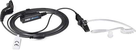DerComms® Heavy Duty security headset voor Motorola DP4400 DP4600 DP4800 MTP850S APX6000