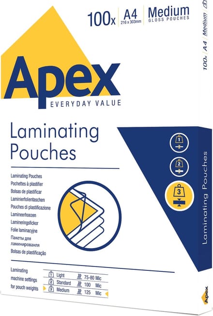 Apex lamineerhoes - A4 - medium duty - 100 stuks