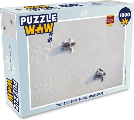 Puzzel Twee kleine schildpadden - Legpuzzel - Puzzel 1000 stukjes volwassenen