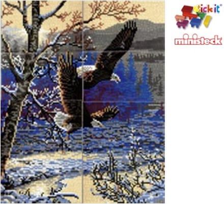 Stick-it Winter vlucht, ca. 10.000 steentjes, compatibel met Ministeck