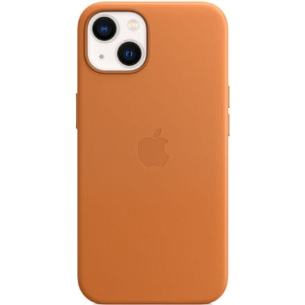 Leather Backcover MagSafe voor de Apple iPhone 13 - Golden Brown