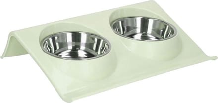 Springos Voerbak | Waterbak | voerbakjes | Drinkbak | Eetbak | Dubbel | Groen