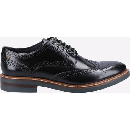 Base London Woburn Leren Heren Zwarte Brogues Schoenen