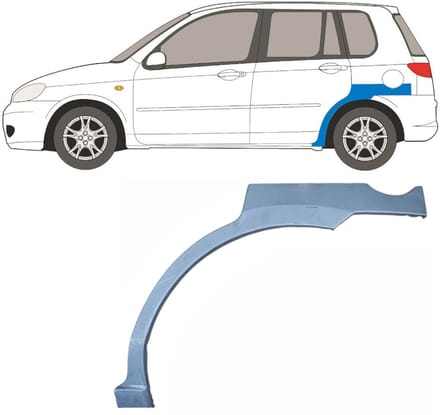 Reparatiepaneel achterspatbord voor Mazda 2 2003-2007 / Links