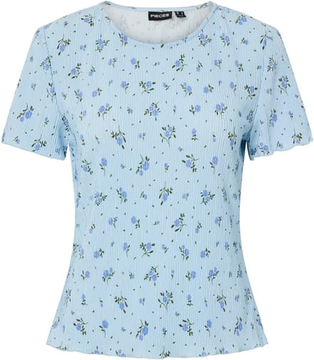 PIECES - PCFLORA SS O-NECK TOP JRS MSA BC - Dames - T-shirts