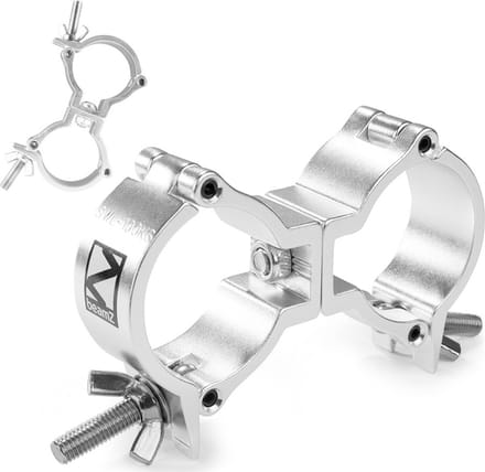 Trussklem - BeamZ BC50-100D set van 2 aluminium slimline swivel couplers - 100kg max.