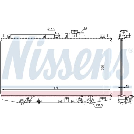 Radiator, motorkoeling NISSENS 68117