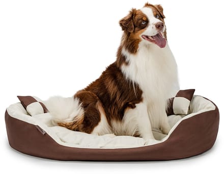 dibea 4-in-1 hondenbed hondenkussen hondenmand met omkeerbaar kussen (L)