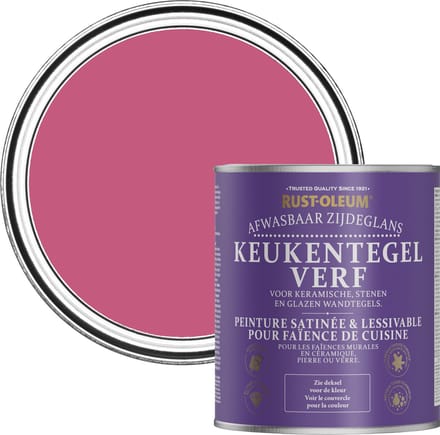 Rust-Oleum Roze Keukentegelverf Zijdeglans - Framboos 750ml