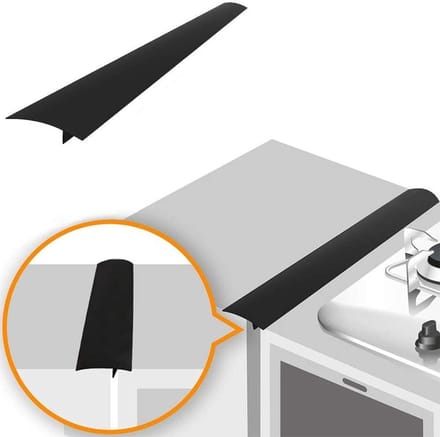 Kachelstrip houdt schoon tussen kachel en kast 61,5 cm Zwart