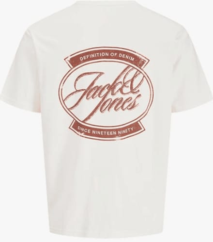 Jack&jones Jjandrej Tee Ss Crew Neck Cloud Dancer | Wit | Maat: XL