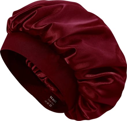 YUBBI 1 Stuk Bonnet Slaapmuts - Elastische Hoofdband - Nachtmuts - Haarverzorging - Rood