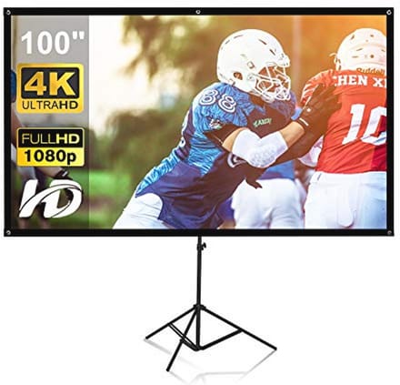 Draagbaar 100 Inch Projectorscherm 16:9 voor Binnen en Buiten