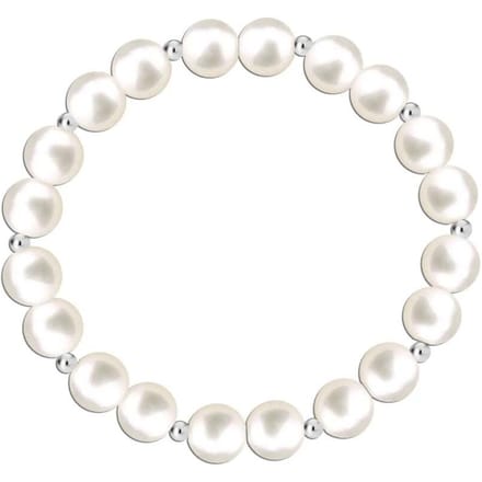 Dames Elastische Parels Bracelet in 925 Sterling Zilver BIPU014