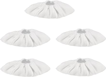 Microvezeldeksels - Stoomreiniger Doeken - Grondig Reinigen - Elastische Bevestiging - 5 Stuks - Wit