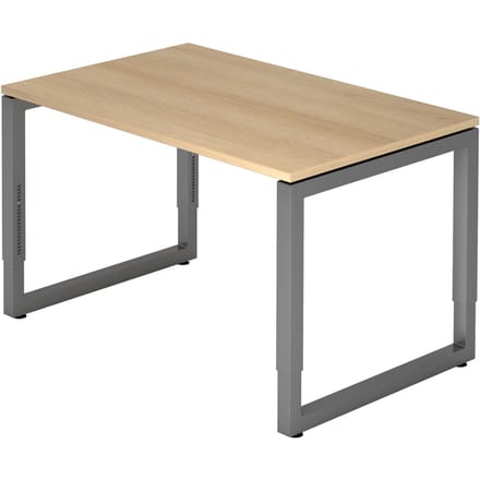 REGO 12 G | Bureau - 120x80 Tafelhoogte I In hoogte verstelbaar Eiken/Grafiet