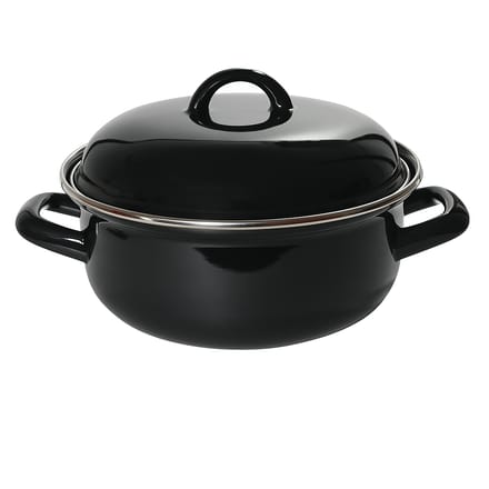 Braadpan - Emaille - 26cm -Zwart