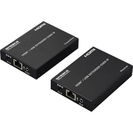 SpeaKa Professional SP-HDE-350 HDMI Via netwerkkabel RJ45 KVM-functie (Keyboard, Video, Mouse) 150 m