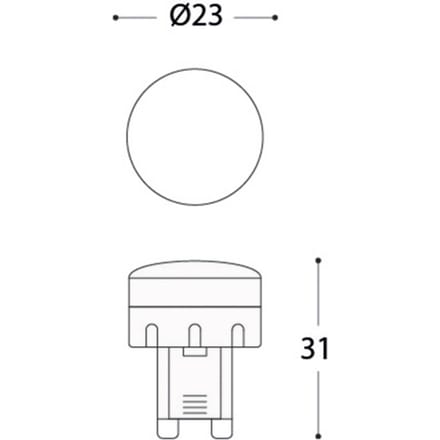 Fumagalli LED lamp G9, 1,7 W, 170 Lm, 3.000 K