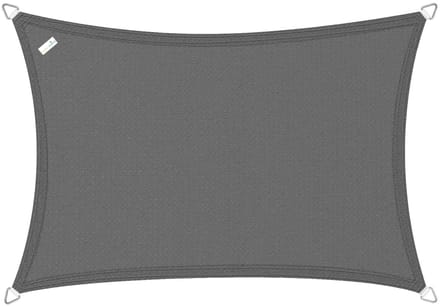 Buitenkado schaduwdoek rechthoek 5x7m - HDPE/RVS - antraciet