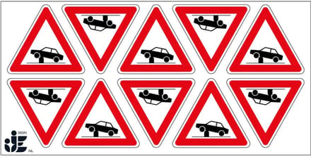 Beweegbare paal sticker - J39 | 5 cm - 10 stuks per vel