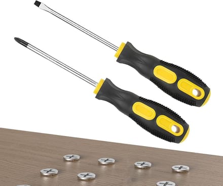 Schroevendraaier Set - Multifunctioneel Gereedschap - Klusjes Thuis - Sterke Magneet - 2 Delig - Grijs