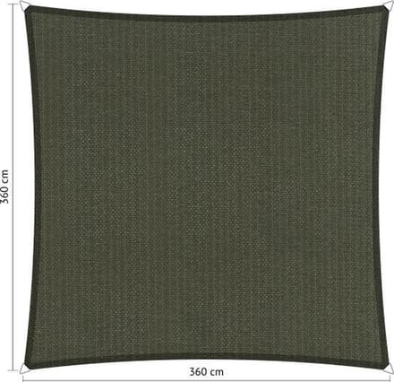 Shadow Comfort® Vierkantige schaduwdoek - UV Bestendig - Zonnedoek - 360 x 360 CM - Deep Grey