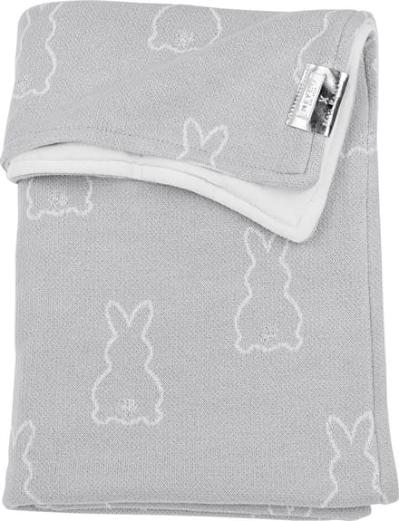 Meyco Baby X Mrs.Keizer Rabbit velvet wiegdeken - silver - 75x100cm - 2.0 TOG