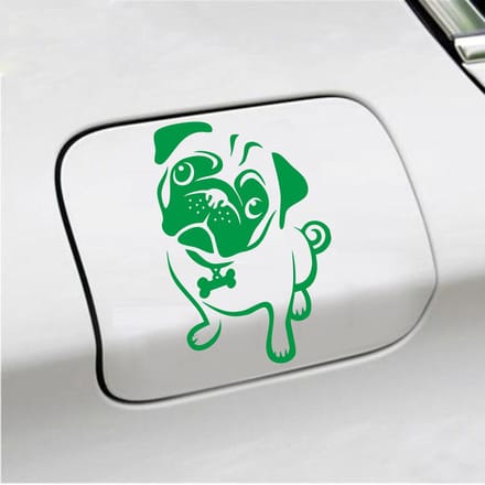 Bumpersticker - Hond - 15 X 10 - Groen