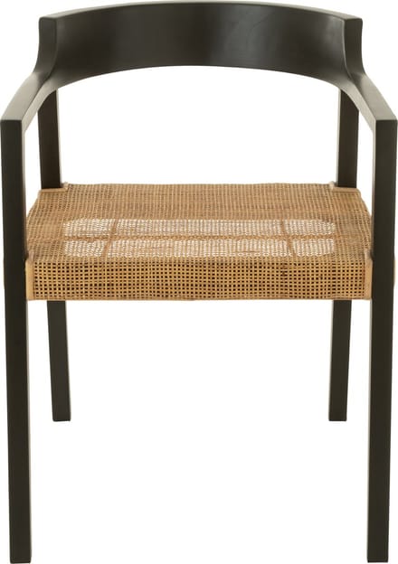 J-Line stoel Emma - hout - zwart/bruin