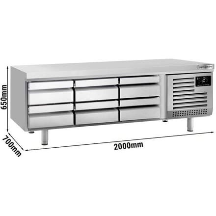 GGM Gastro Horeca koelonderbouw PREMIUM PLUS - 2000mm - 6 lades - 6x GN 1/1 zilver