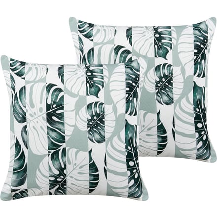 TERMINI - Tuinkussen set van 2 - Lichtgroen - 45 x 45 cm - Polyester