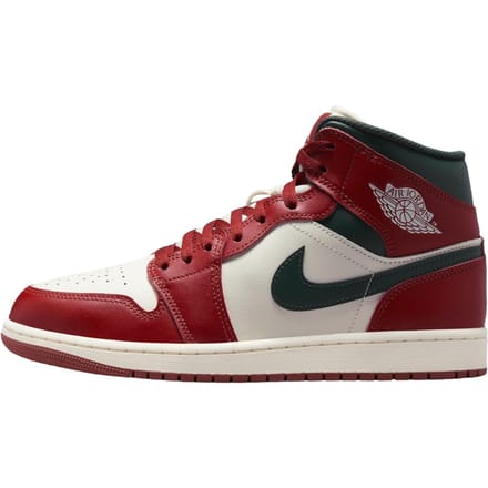 Jordan Aj1 Mid Sneakers Heren - Wit - Maat 44 - Leer, Synthetisch