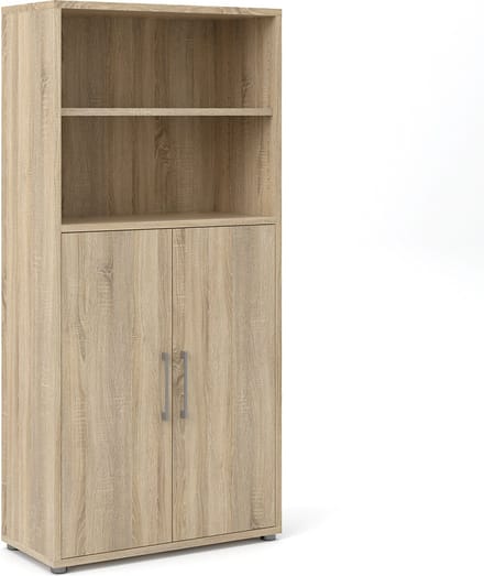 Prisme archiefkast 2 deuren en 1 plank eiken decor.