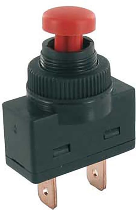 Druk schakelaar 12V 16A Ø 12.5 mm