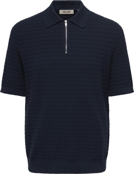 ONLY&SONS - ONSMENU REG SS STRUCTURE POLO KNIT - Heren - Gebreide truien