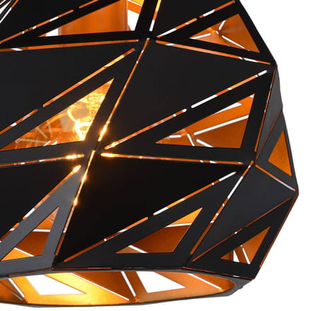Lucide MALUNGA - Hanglamp - Ø 25 cm - 1xE27 - Zwart