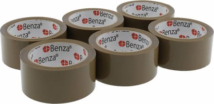 6 Rollen - Extra Sterke Bruine Verpakkingstape - Breed Plakband 50 mm x 66 mtr