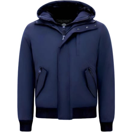 Korte Heren Winterjas Gewatteerd - 7015 - Blauw