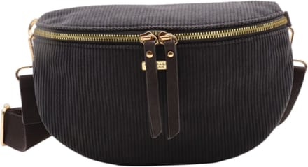 Flora&Co - Handtas - Crossbodytas - Bumbag - Ribfluweel - grijs