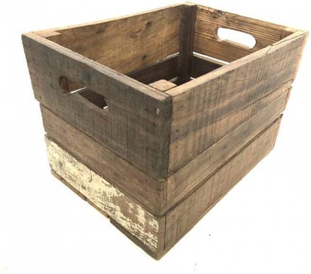 Flessenkrat hout H28  - retro - trendy