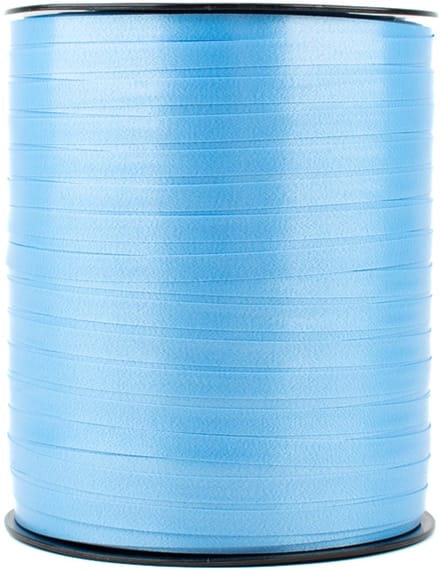 Krullint blauw/felblauw - 5 mm breed - 500 meter lang - Cadeaulint op rol